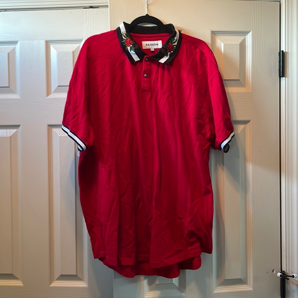 Reason| mens | red polo shirt | XXl | Gently worn